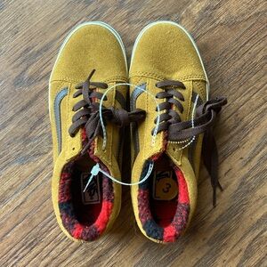 Boys brand NWT vans. Red plaid fleece lining.
